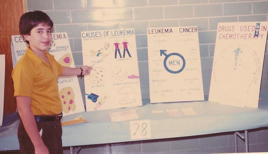 young Dr. Ruben Mesa presenting about leukemia