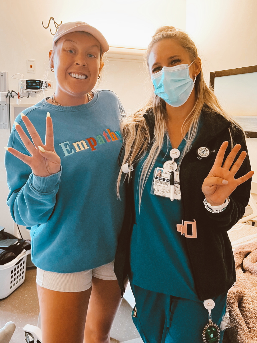 Paige C. with nurse Samantha