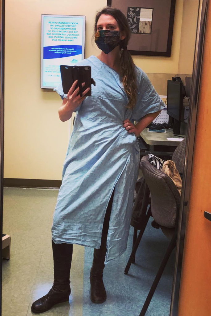 Bethany W. hospital gown