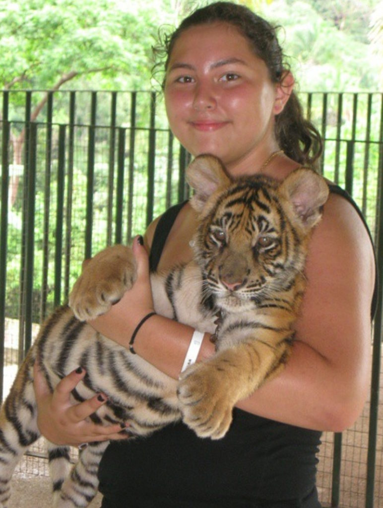 Tatijane W. with tiger