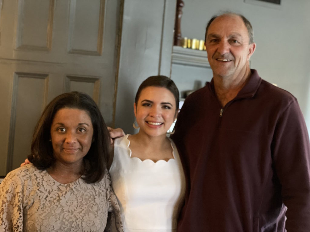 Stephanie V. with parents