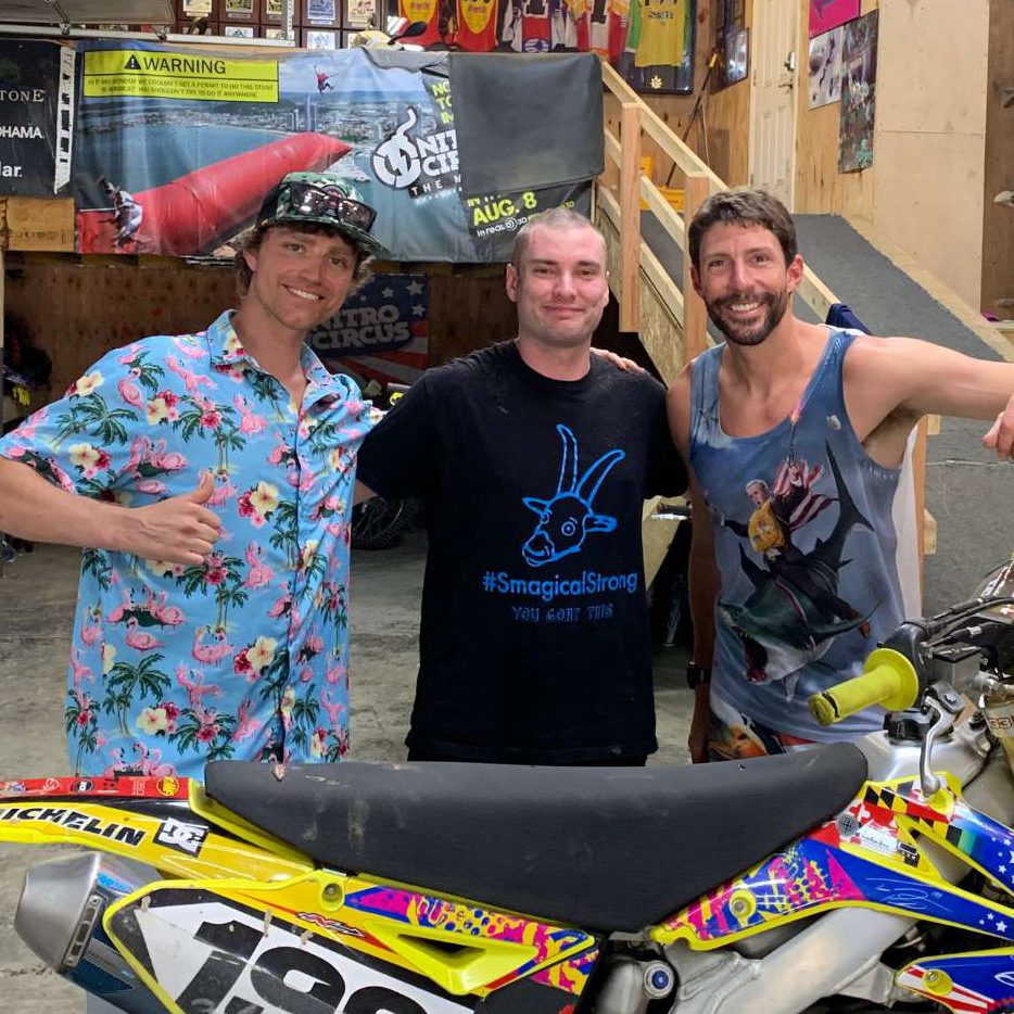 Steven C. with Smagical and Travis Pastrana