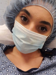 Amanda G. before surgery