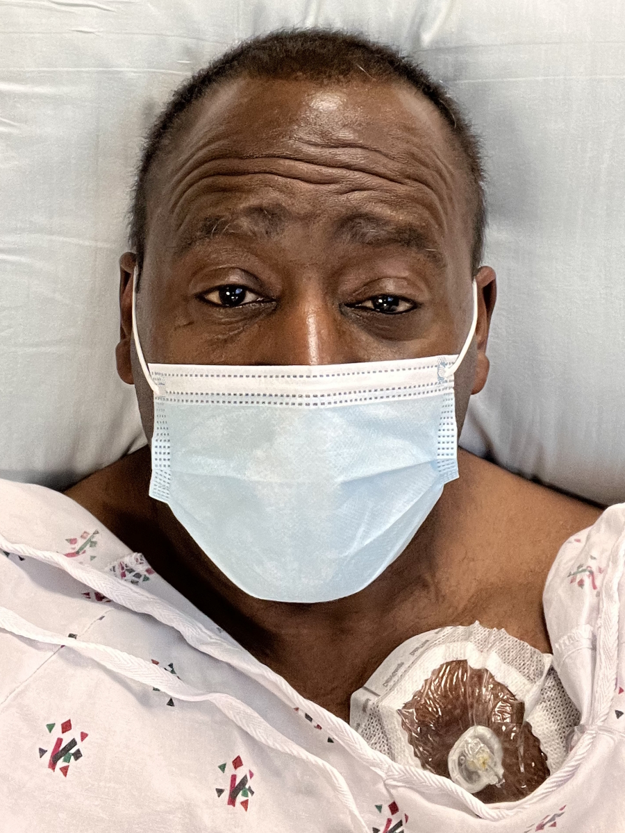 Tony W. in the hospital
