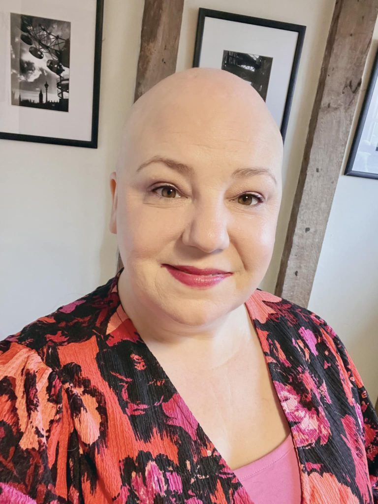 Nikki after shaving her head due to chemo