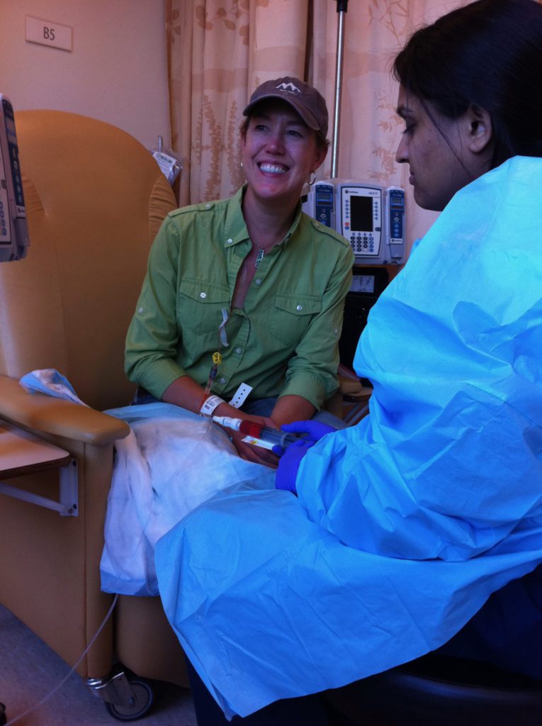 Sarah was not debilitated by chemotherapy