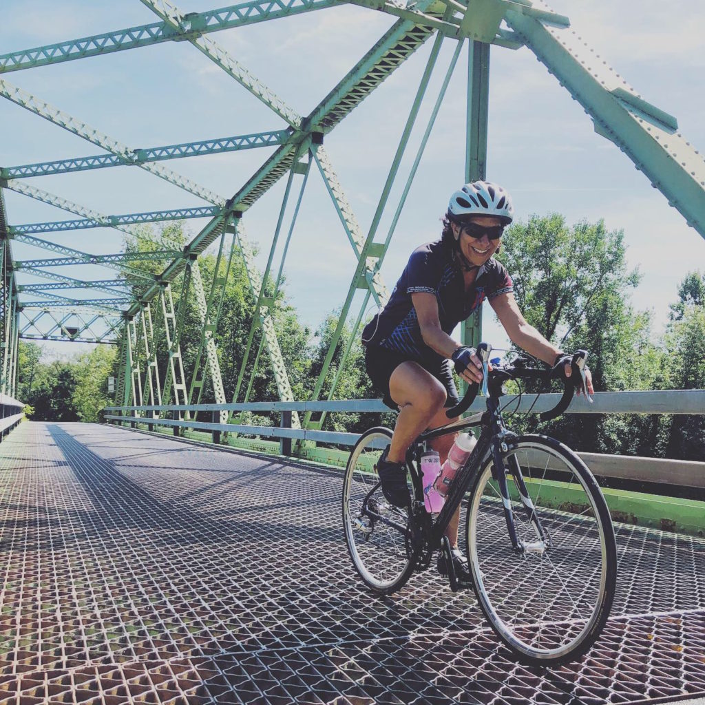 Terri Ann D. biking