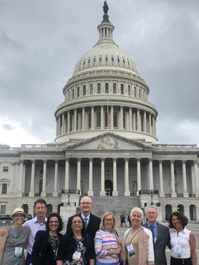 Terri Ann D. lung cancer advocates outside Capitol Hill