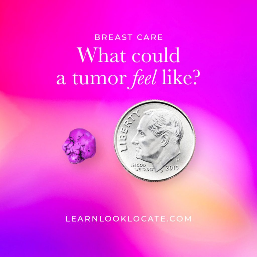 According to Cynthia's doctor, a tumor could feel like a jagged rock that's smaller than a dime 