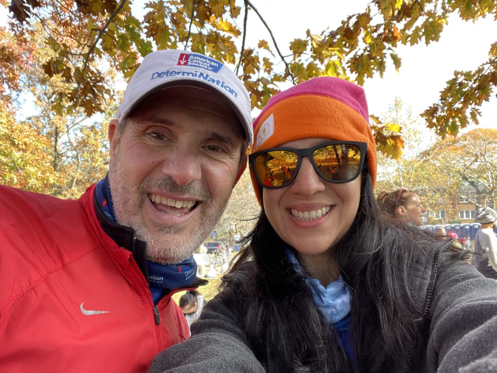 Lindsay B. with Coach Ramon pre-marathon