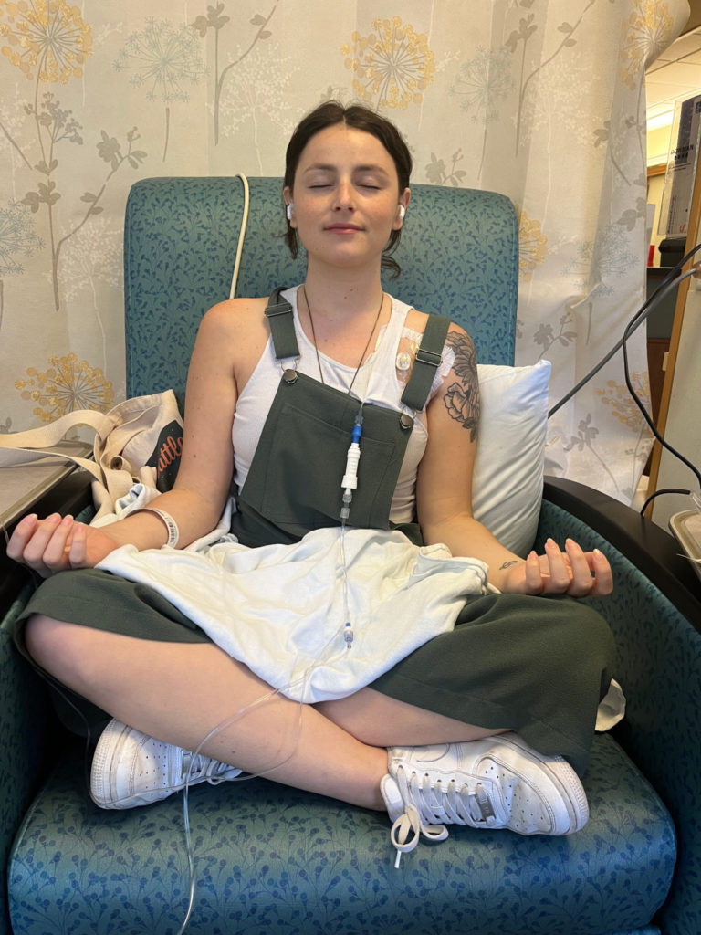Brittney meditates through her cancer treatments 