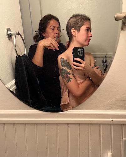 Drea C. stage 4 ROS1+ lung cancer