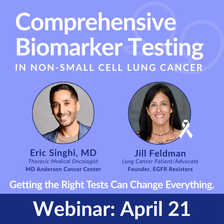Jill Feldman interviews Dr. Eric Singhi about Lung Cancer Comprehensive biomarker testing to guide lung cancer treatment