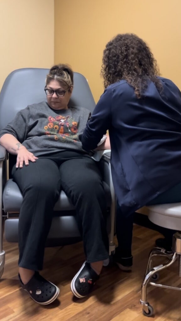 Roxanne C. stage 3 EGFR+ non-small cell lung cancer