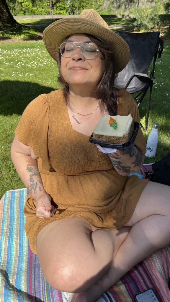 Roxanne C. stage 3 EGFR+ non-small cell lung cancer