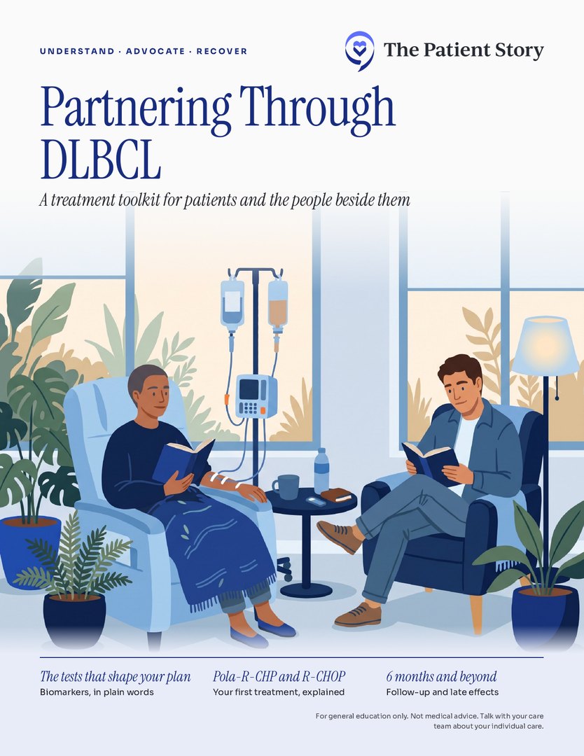 Cover of Partnering Through DLBCL, a treatment toolkit for patients and the people beside them
